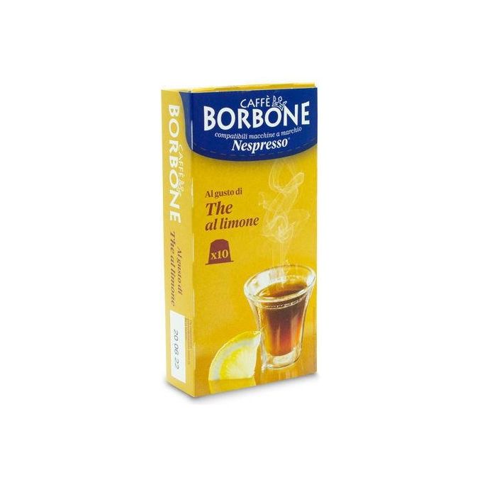 Caffè Borbone Capsule per Nespresso Tè al gusto di limone Capsule di tè 10 pz
