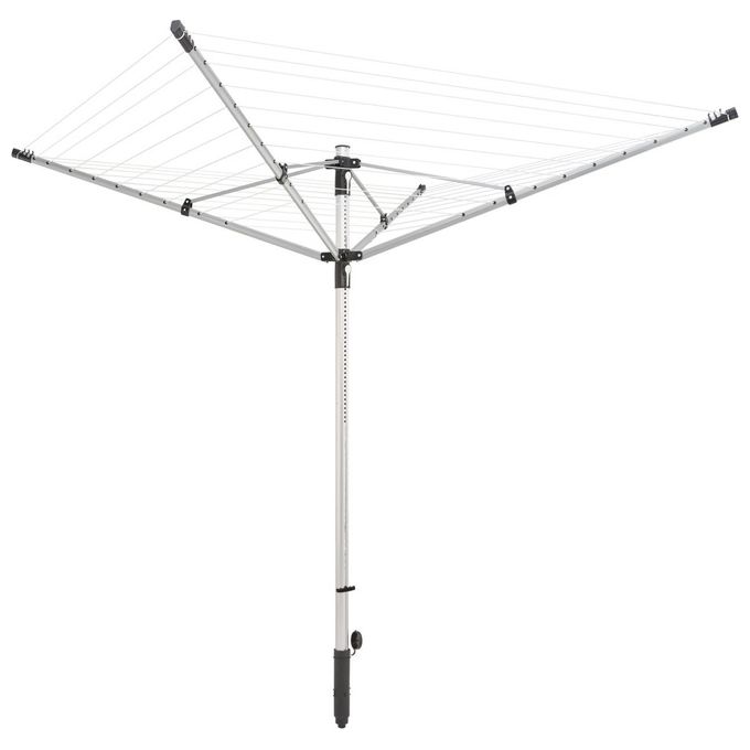 Leifheit LinoLift 500 Stendino con parte superiore rotante Nero, Argento