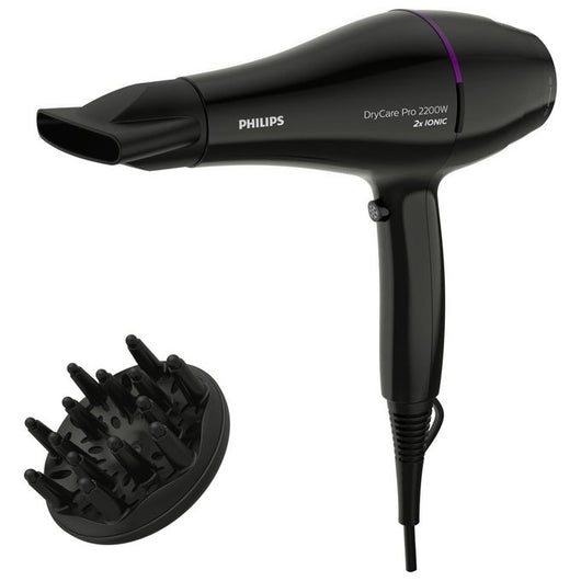Philips DryCare Asciugacapelli professionale con asciugatura veloce e potente motore AC 2200W, diffusore incluso BHD274/00