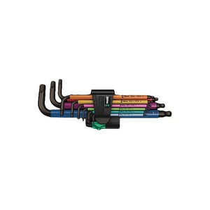Wera 950 Spkl9 Hex-plus Hex Key Set Set di chiavi esagonali a L Metrico/imperiale 9 pz
