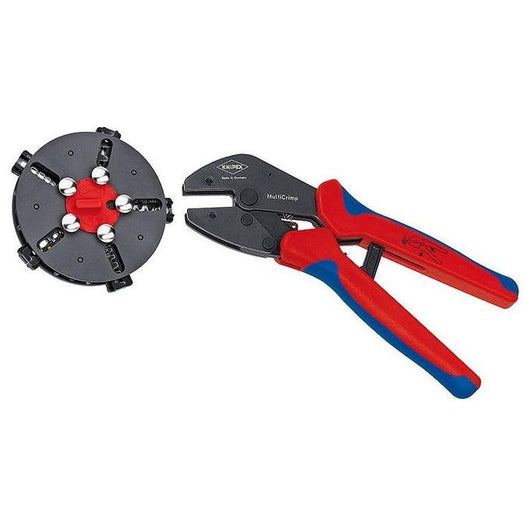 Knipex 97 33 02 pinza crimpatrice Blu, Rosso