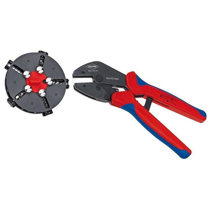Knipex 97 33 02 pinza crimpatrice Blu, Rosso