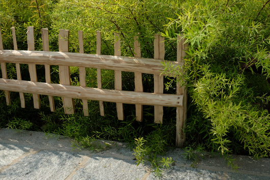 Confezione 2 Pz Mini Recinzione In Nocciolo 115X30/50H Cm