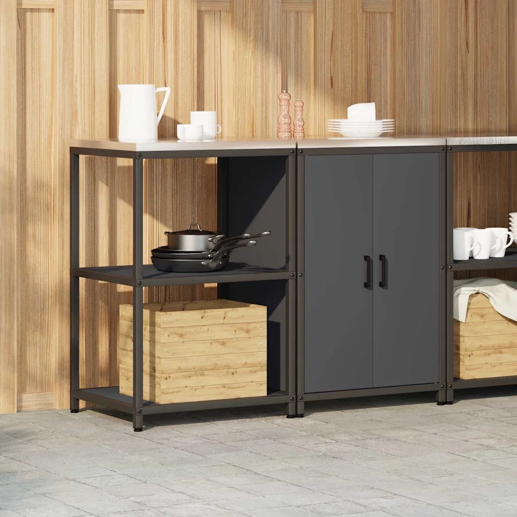 Set di Stoccaggio per Cucina con lo scaffale 2 pcs Antracite