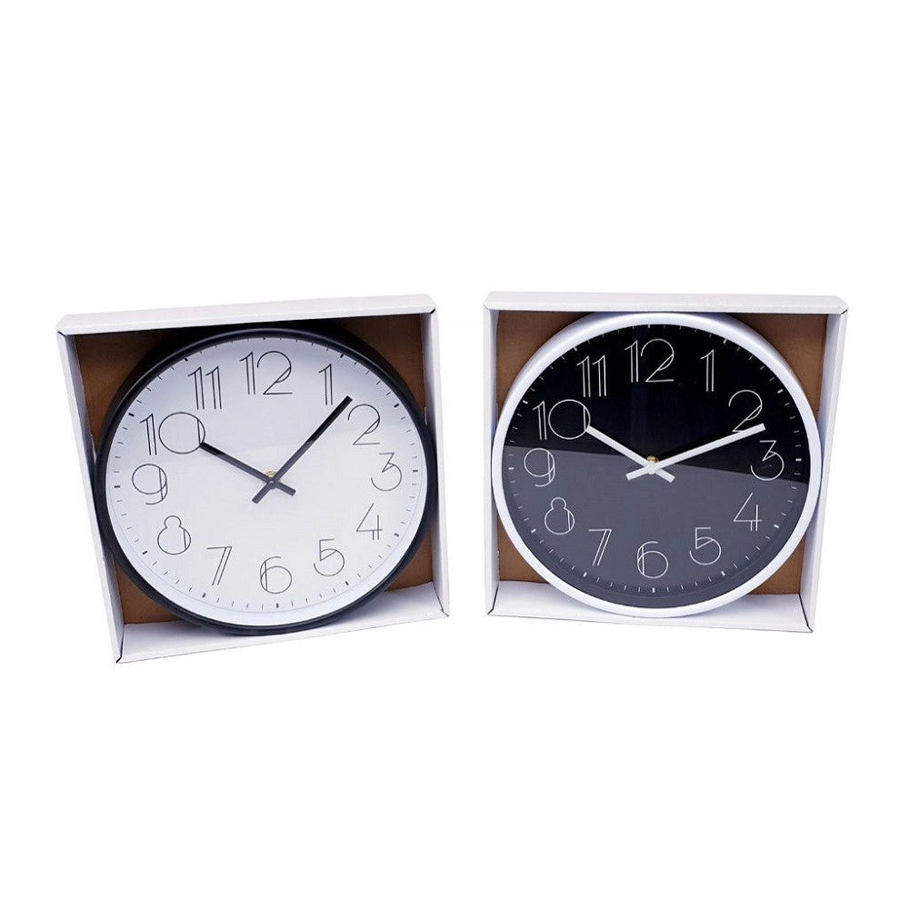 Trade Shop - Orologio Da Parete Analogico Rotondo Cucina Stanza Casa Arredamento 25 Cm 206707 -