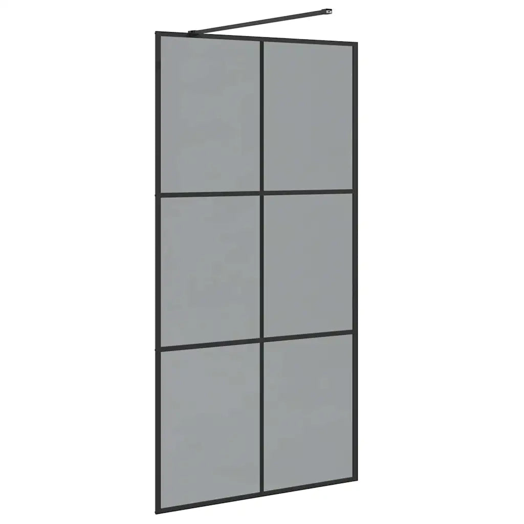 Parete Doccia Walk-in Nero 100 x 195 cm vetro temperato 42022044