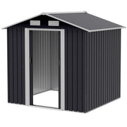 EasyComfort Capanno da Giardino 2x1.5x1.9m in Acciaio Zincato, Doppia Porta Scorrevole e 4 Prese d'aria
