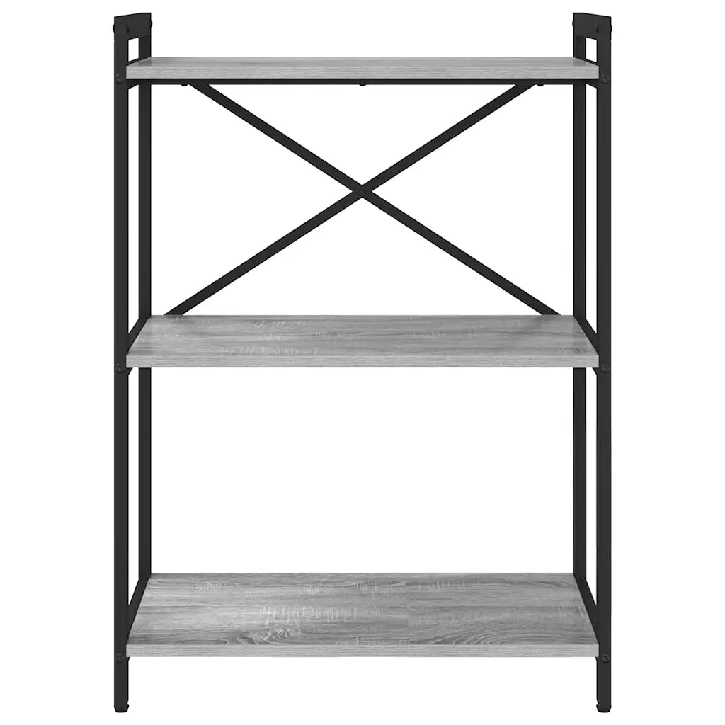 Libreria-Scaffale per Libri-Mobile di Stoccaggio Grigio sonoma 60 x 30 x 85 cm Legno multistrato