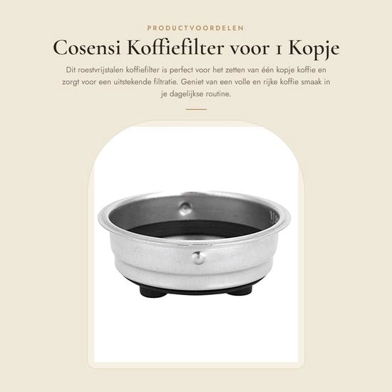Filtro per caffè in acciaio inossidabile - Filtrazione ultrafine - Facile da pulire - Filtro per caffè con supporto - Accessori per caffè pratici - Codice prodotto: 
 Modello: 
 Dimensioni: 
 Materiale: Acciaio inossidabile 
 Capacità: 
 Peso: