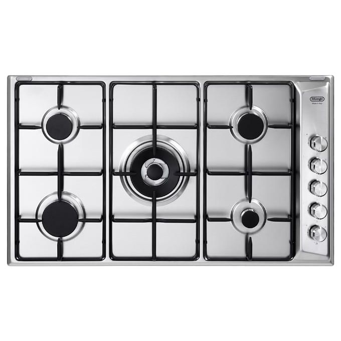 De’Longhi DLI 59 DD piano cottura Acciaio inox Da incasso 90 cm Gas 5 Fornello(i)