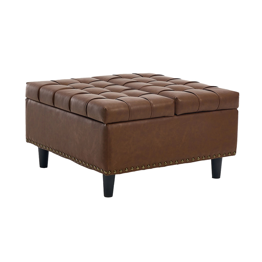 Panca-Xylo-Quadrata con spazio marrone PU salotto