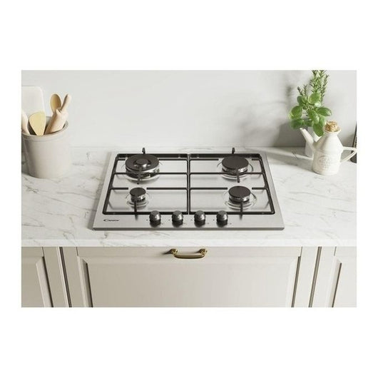 Candy Classic CHW6BR4WTX Acciaio inox Da incasso 59 cm Gas 4 Fornello(i)