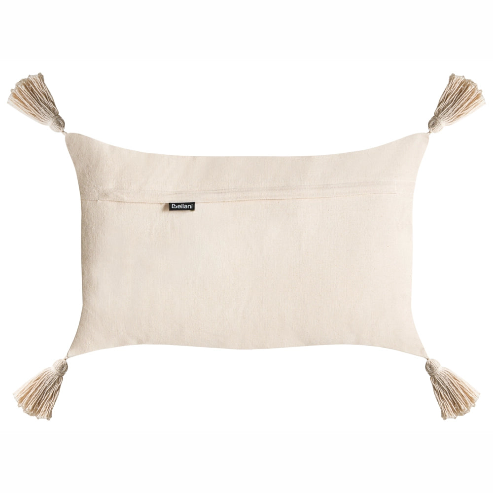 Set di 2 cuscini decorativi in tessuto di cotone bianco beige chiaro con motivo natalizio decorativo 30/45 x 50/45 cm Accessorio per la casa
