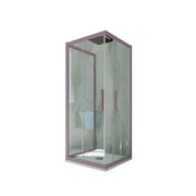 Box doccia 3 lati scorrevole 90x100x90 CM H 200 Vetro Trasparente Profilo Lavanda mod. Kolors Trio