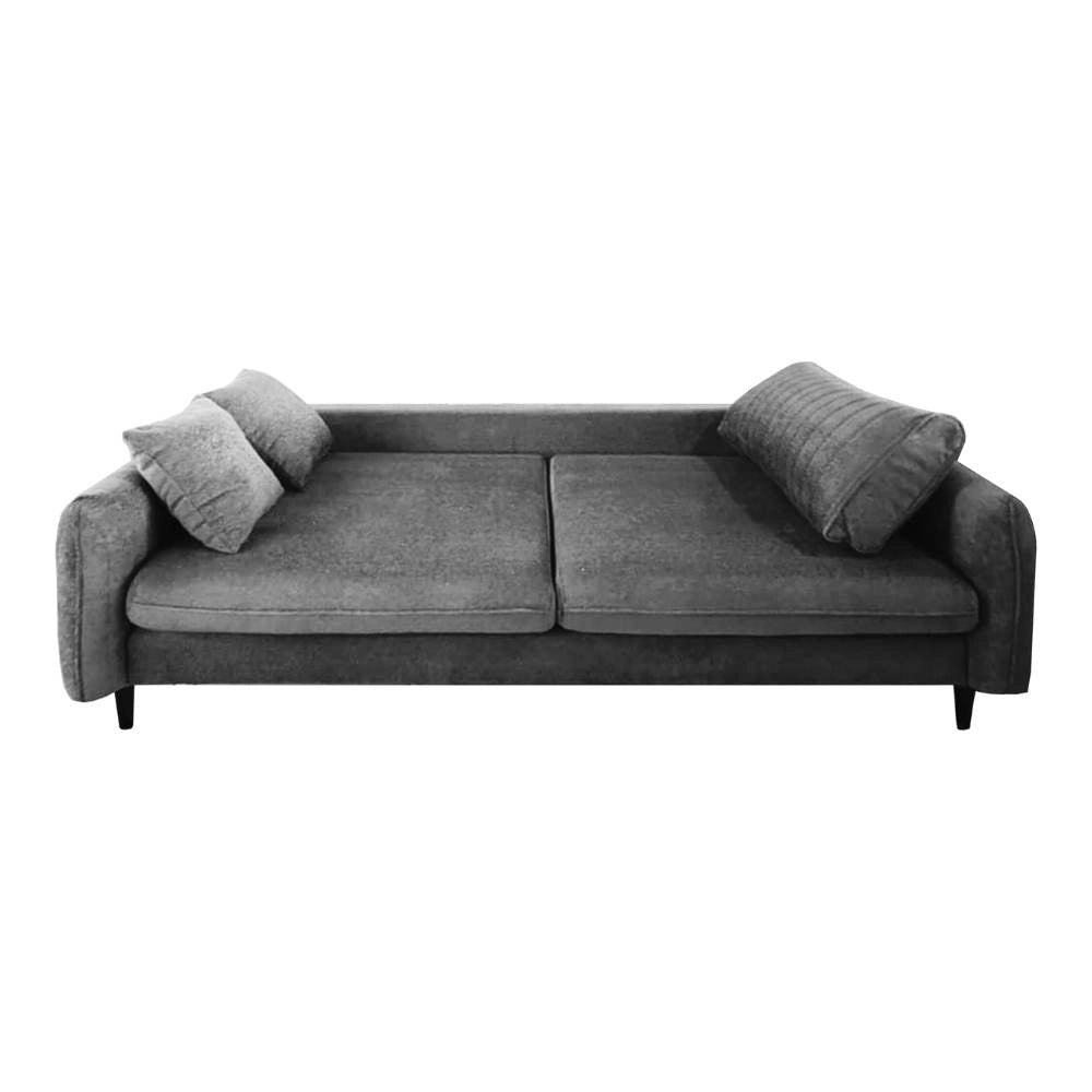 Divano 3 posti con funzione letto Abra 227x100.5x92H velluto colore marrone chiaro