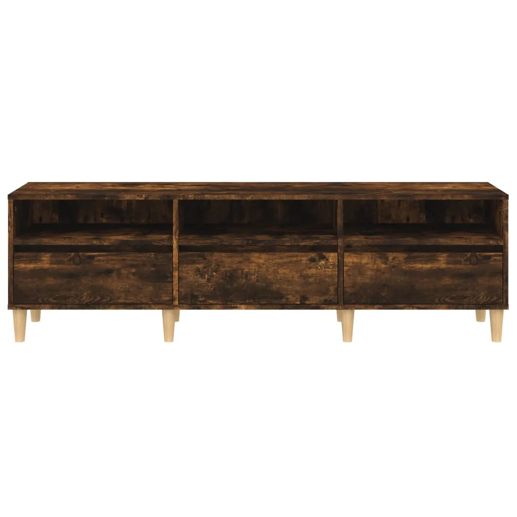 Mobile Porta TV-Mobile per TV-Credenza TV Rovere Fumo 150x30x44,5 cm in Legno Multistrato 500686
