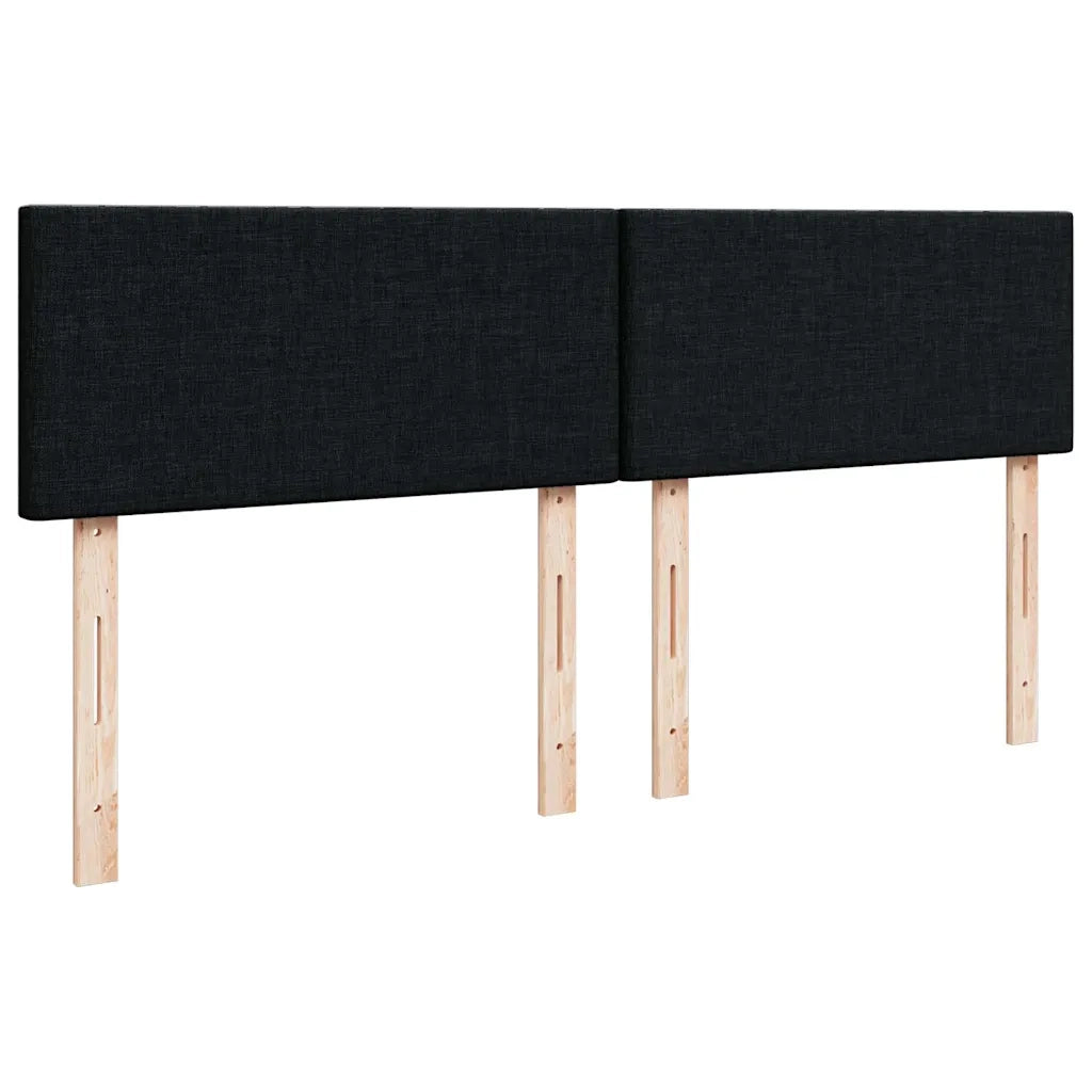 Giroletto a Molle con Materasso Nero 200x200 cm in Tessuto