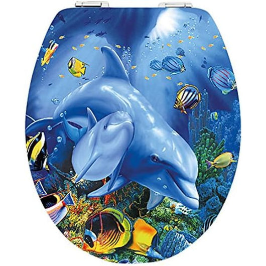 Diaqua, sedile copri-wc brillant slow-motion, the dolphin, mdf/f