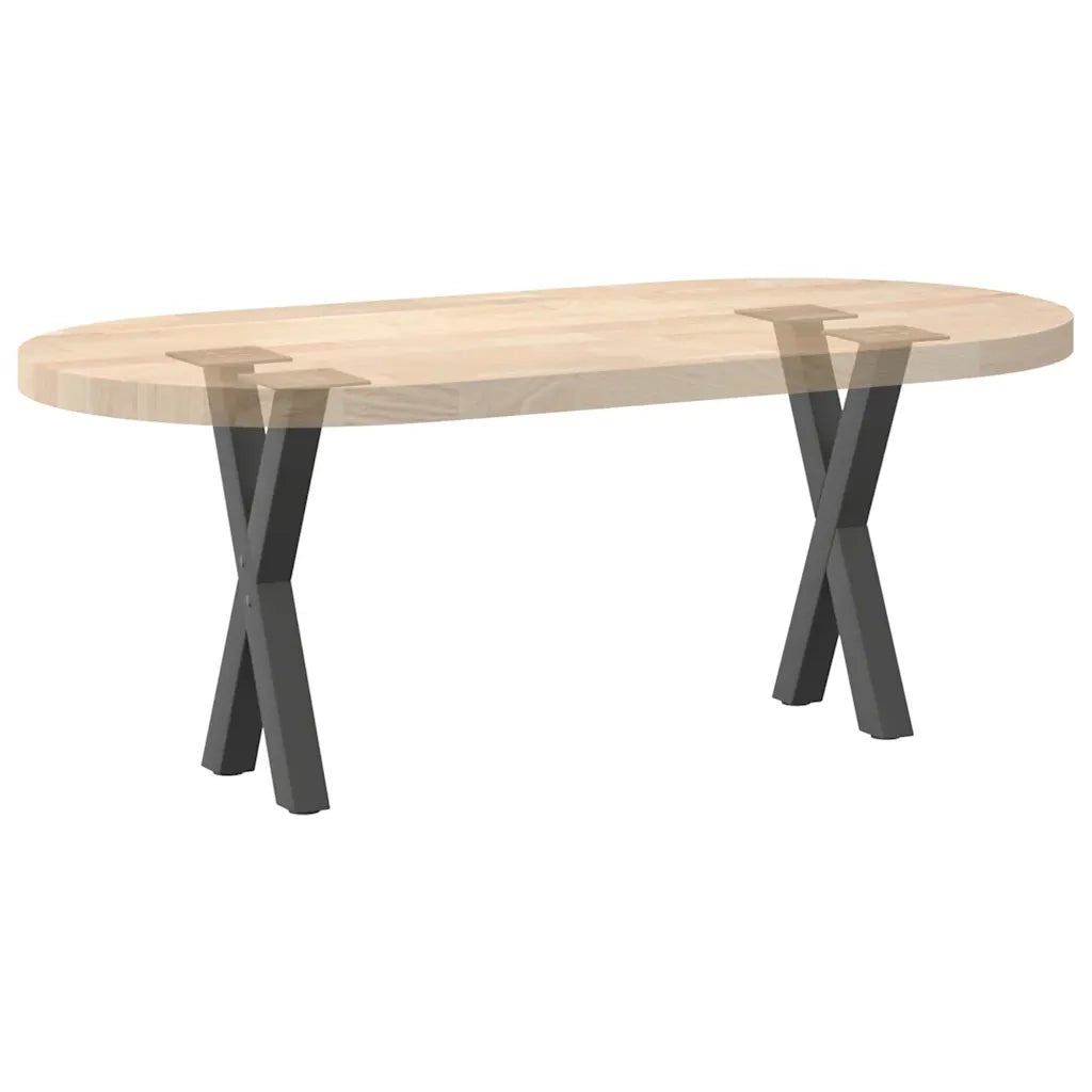 Gambe per Tavolino da CaffÃ¨ a Forma di X 2 pz Antracite 28x(42-43) cm Acciaio