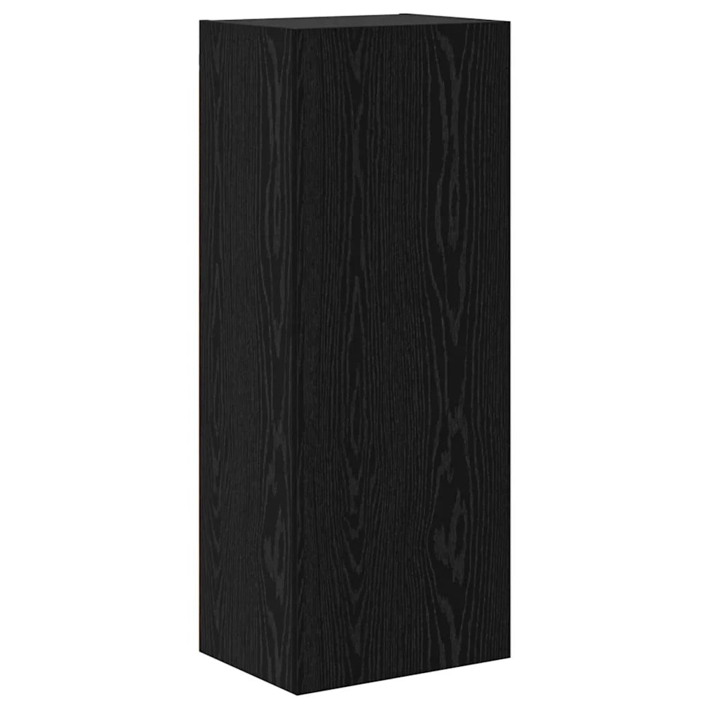 Mobile TV a parete dal design moderno con vano contenitore multifunzionale 40,5 x 30 x 102 cm legno composito nero 02_0052803