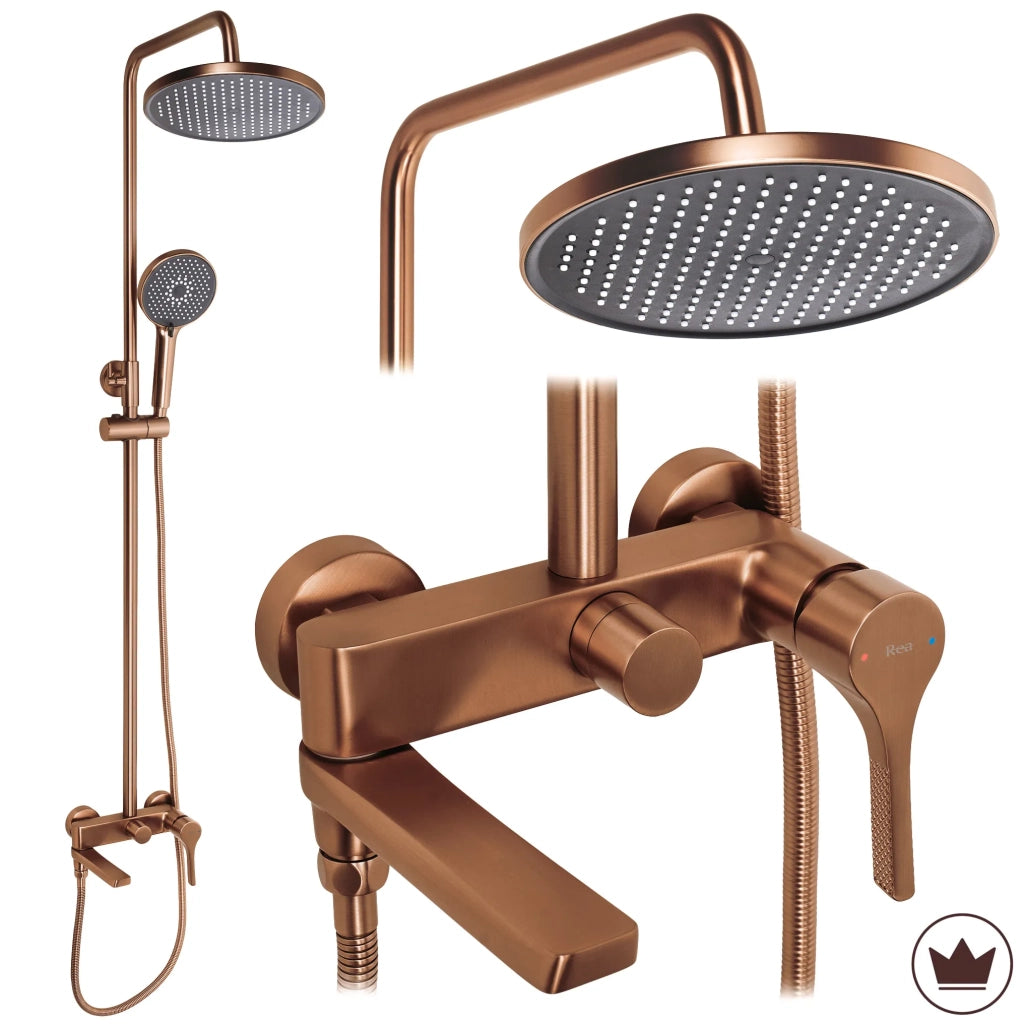 Set Doccia Premium Rea Maxim Brush Copper