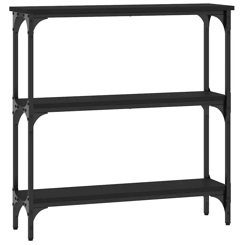Tavolino Consolle | Tavolo d'Ingresso Nero 75x22,5x75 cm in Legno Multistrato