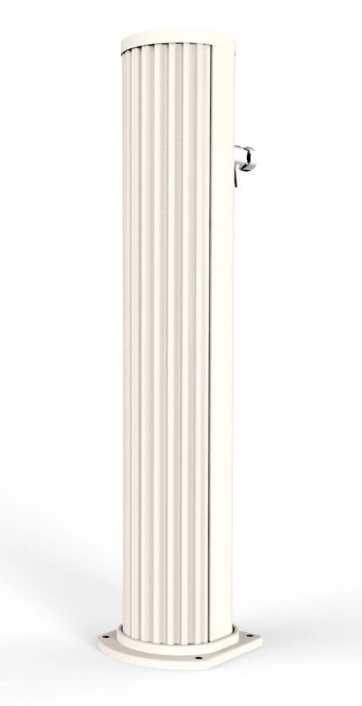 Fontana Lavapiedi da Giardino con Rubinetto Temporizzato Arkema Jolly Bianco Crema