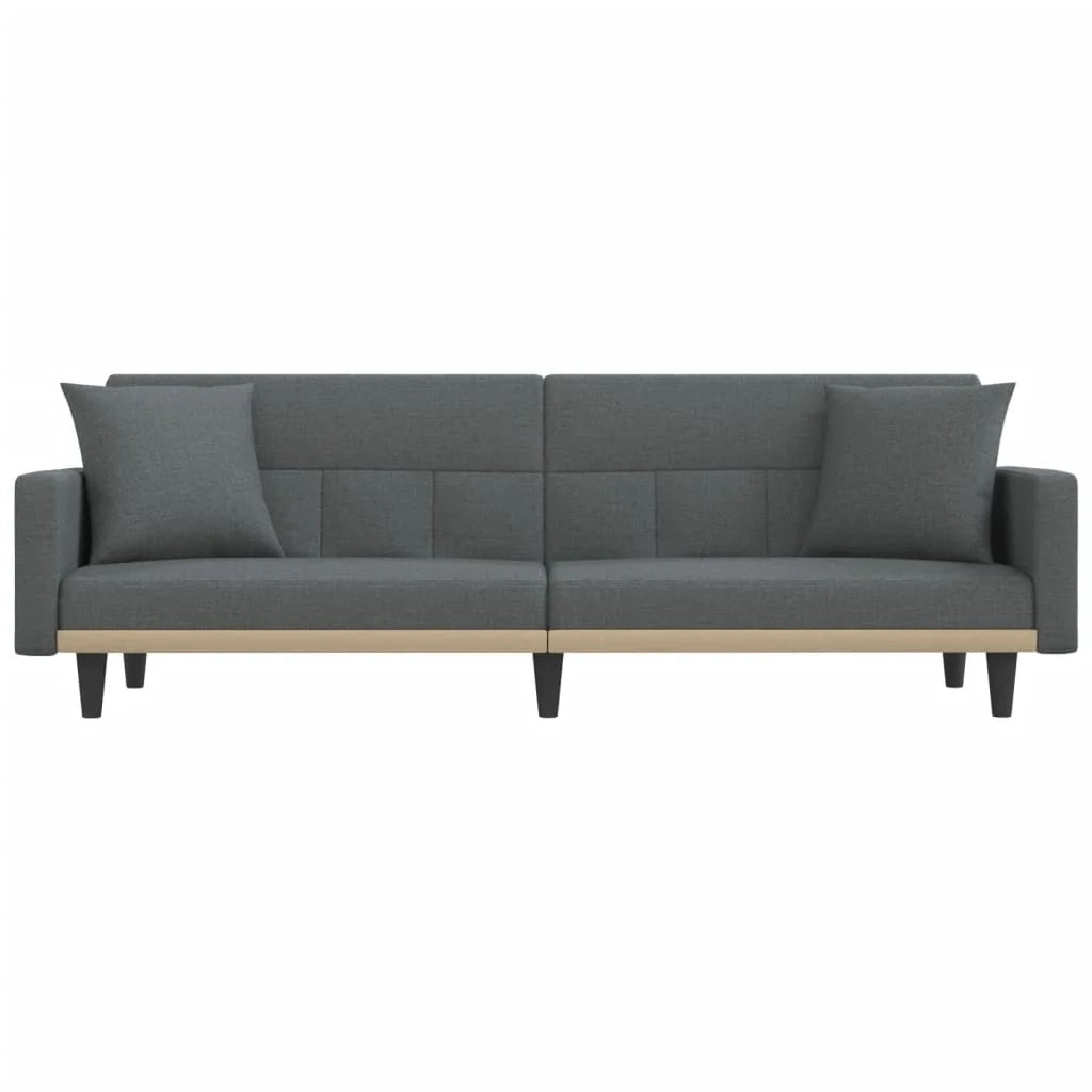 Divano letto con cuscini in tessuto grigio scuro 02_0021002