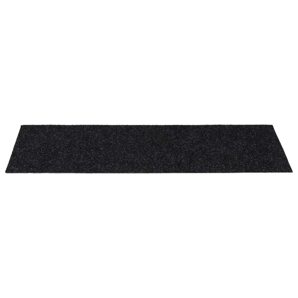 Tappetini per scale autoadesivi 15 pz 60x25 cm neri rettangolari 326914