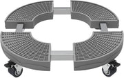 Roller per piante adattabile - tavola di rotazione con antiscivolo - Ø 38 - 50 cm - grigio