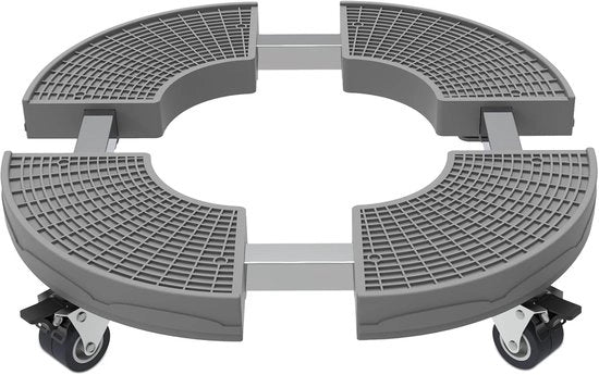 Roller per piante adattabile - tavola di rotazione con antiscivolo - Ø 38 - 50 cm - grigio