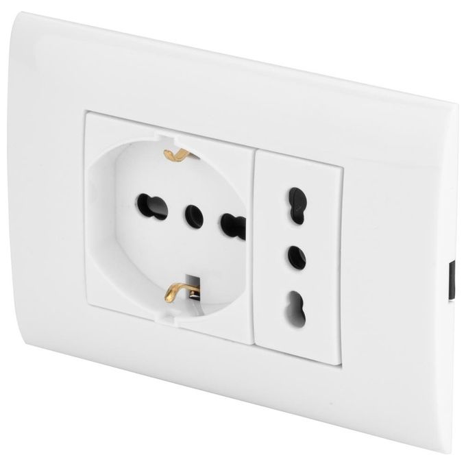 Poly Pool PP6094X presa energia 2x AC Bianco