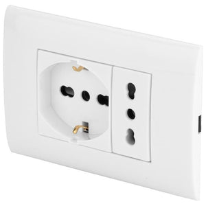 Poly Pool PP6094X presa energia 2x AC Bianco