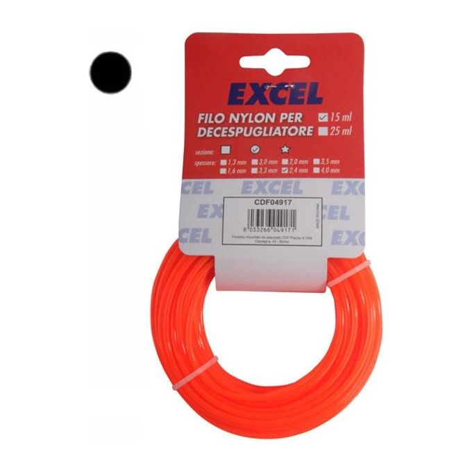 Excel Filo Nylon Tondo 4,0mm 15mt
