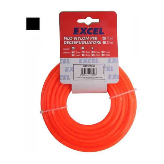 Excel Filo Nylon Quadro 3,5mm 15mt
