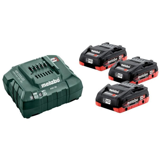 Metabo BASIC SET 3 X LIHD 4.0 AH Set batteria e caricabatterie