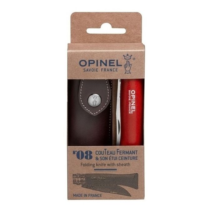Opinel N°08 Camper/scout Rosso