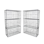 Set 6 Gabbioni da Giardino 100x30x50 cm per Sassi e Legna