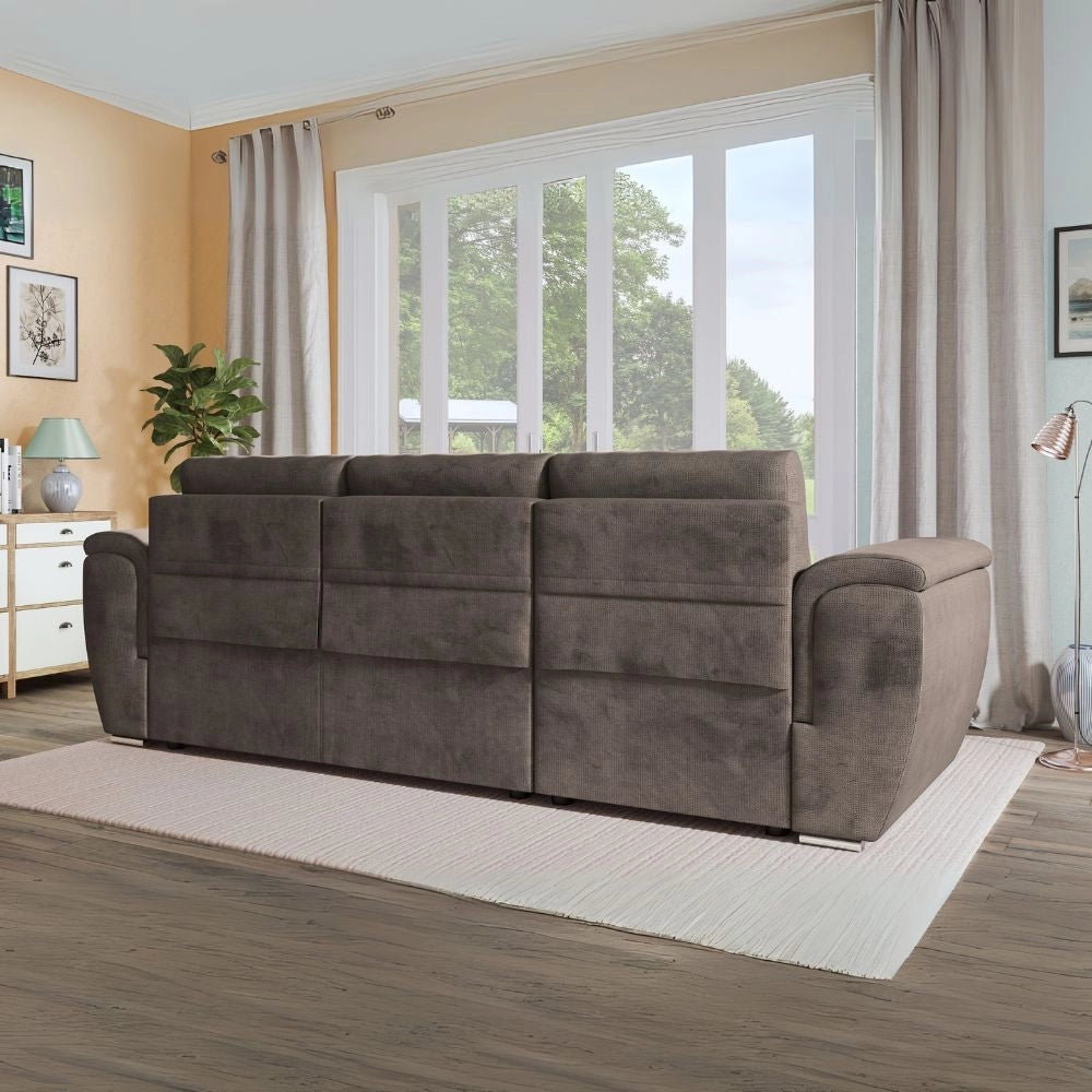 Divano Kendall2 penisola reversibile letto estraibile colore cappuccino 273x177x95H
