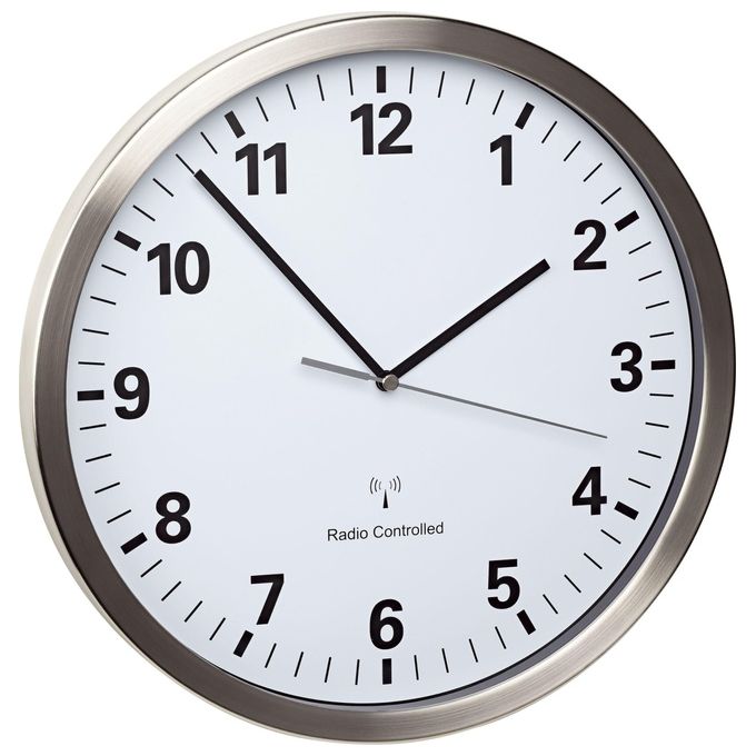 TFA-Dostmann 60.3523.02 wall/table clock Parete Quartz clock Rotondo Argento, Bianco