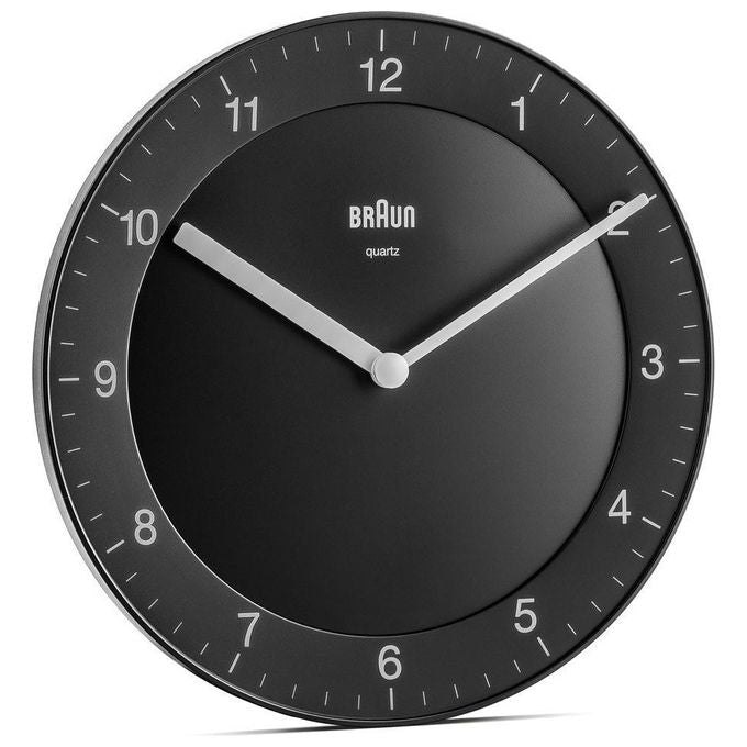 Braun BC 06 B Quarzwanduhr analog schwarz Orologio al quarzo Cerchio Nero
