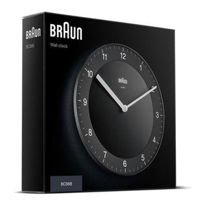 Braun BC 06 B Quarzwanduhr analog schwarz Orologio al quarzo Cerchio Nero