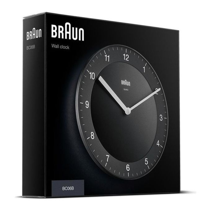 Braun BC 06 B Quarzwanduhr analog schwarz Orologio al quarzo Cerchio Nero