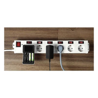 Hama 137239 prolunghe e multiple 1,4 m 6 presa(e) AC Interno Bianco