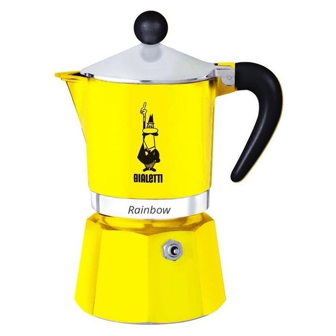 Bialetti Caffettiera da 3 tazze gialla