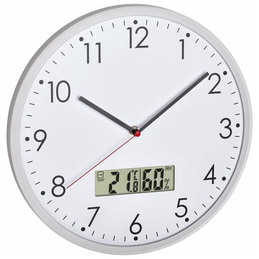 TFA-Dostmann 60.3048.02 wall/table clock Parete Digital clock Rotondo Bianco