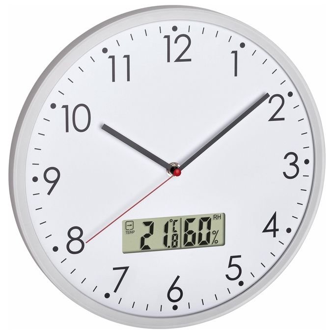 TFA-Dostmann 60.3048.02 wall/table clock Parete Digital clock Rotondo Bianco