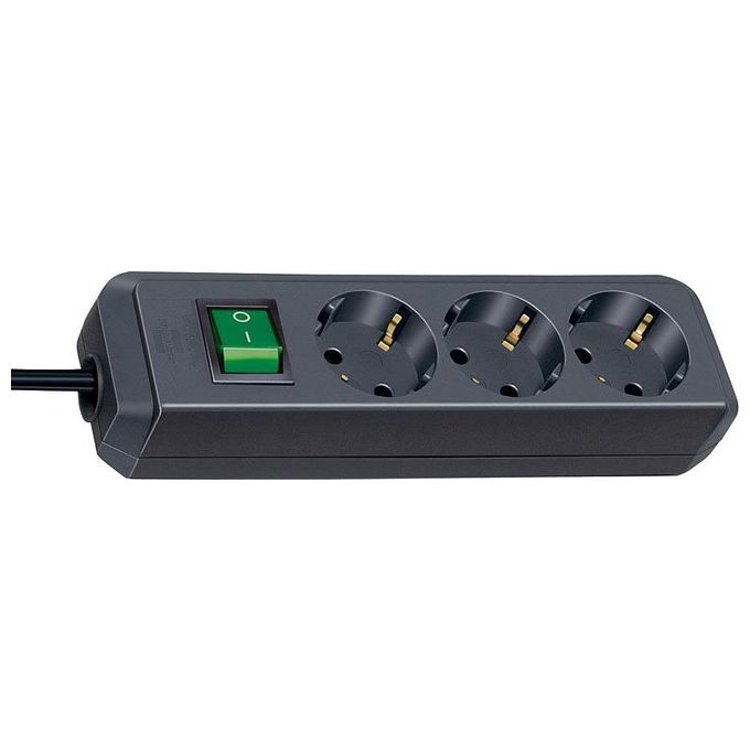 Brennenstuhl 1152300015 prolunghe e multiple 1,5 m 3 presa(e) AC Nero