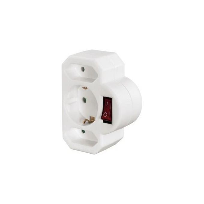 Hama 00108846 adattatore per presa di corrente Tipo F Universale Bianco