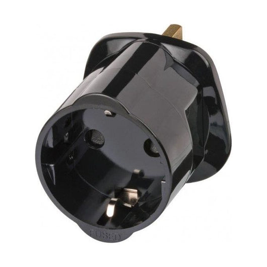 Brennenstuhl Travel Adapter earthed/GB adattatore per presa di corrente Tipo G (UK) Tipo F Nero